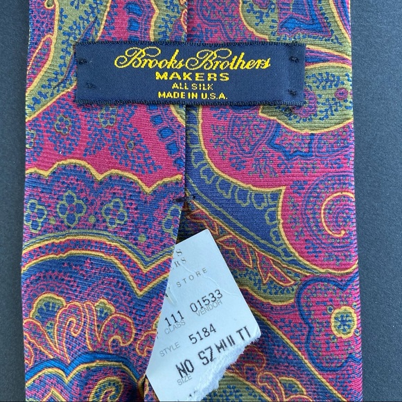 NWT Brooks Beothers silk tie - Picture 3 of 4